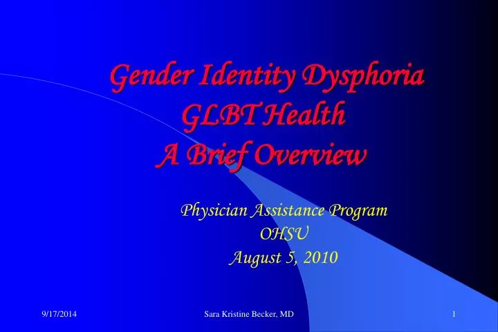 gender identity dysphoria glbt health a brief overview