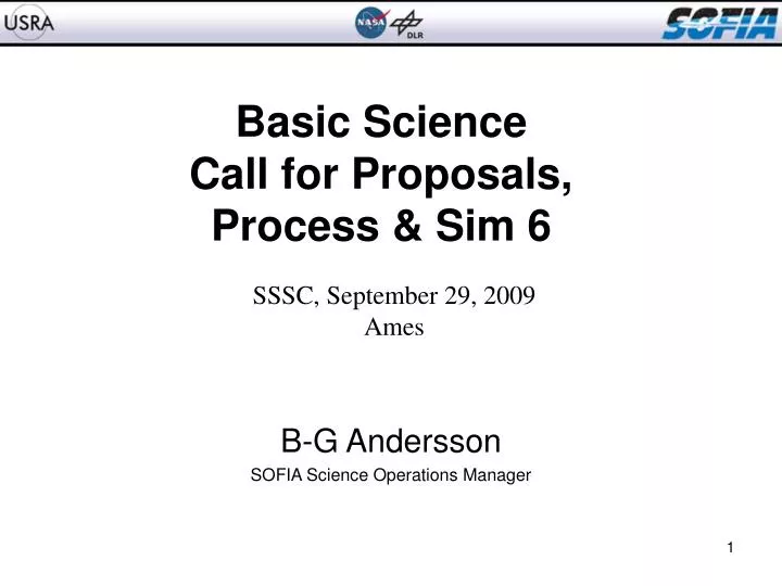 basic science call for proposals process sim 6