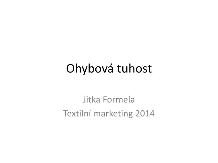 ohybov tuhost