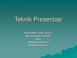 teknik presentasi