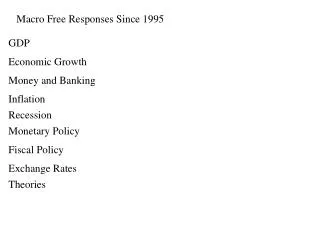 Macro Free Responses Since 1995