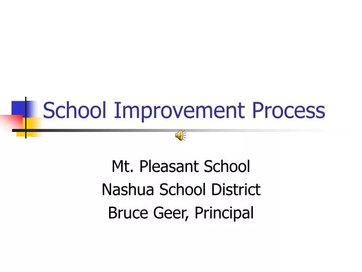 school improvement process