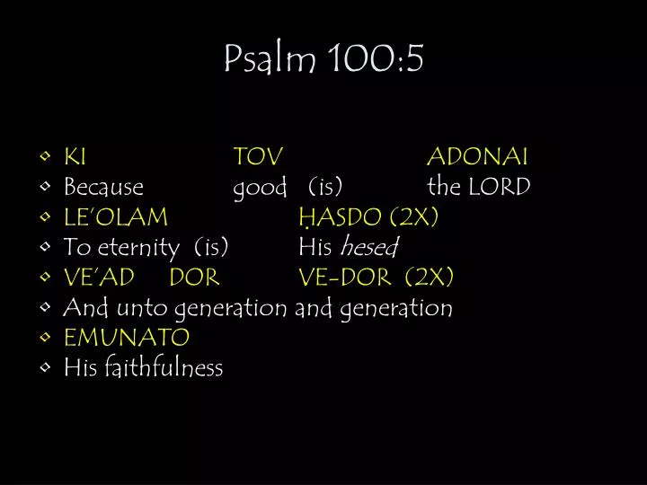 psalm 100 5
