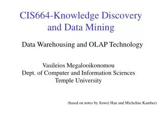cis664 knowledge discovery and data mining