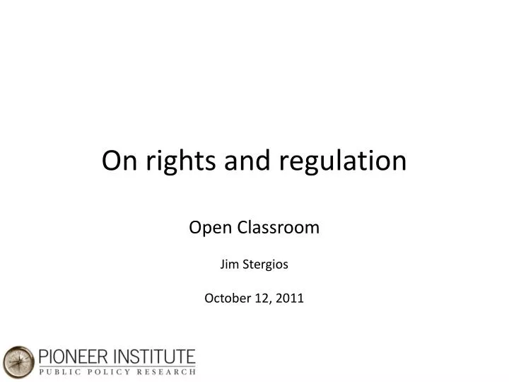 on rights and regulation