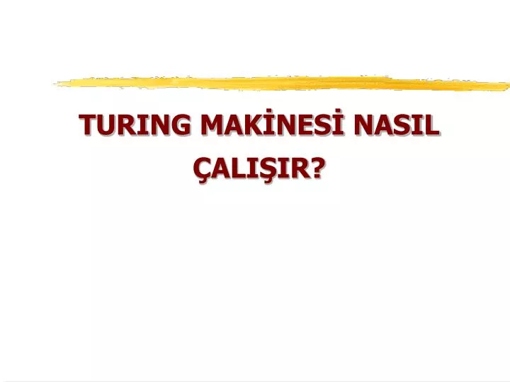 turing mak nes nasil ali ir