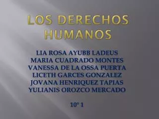 los derechos humanos