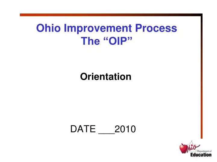 ohio improvement process the oip