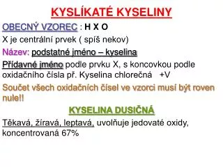 kysl kat kyseliny