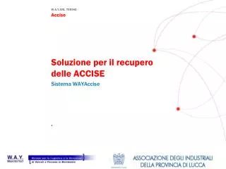 soluzione per il recupero delle accise
