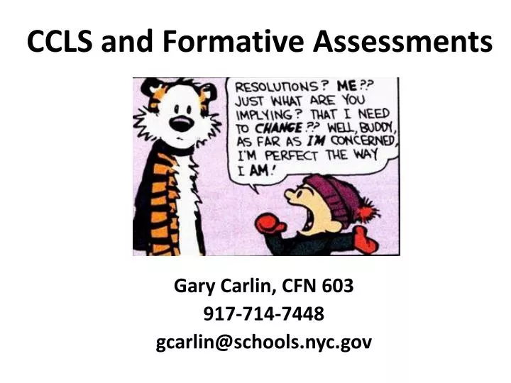 ccls and formative assessments