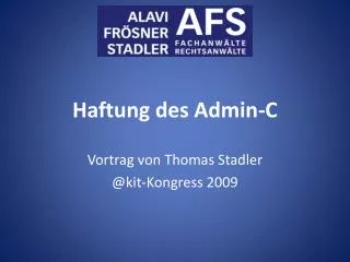 haftung des admin c