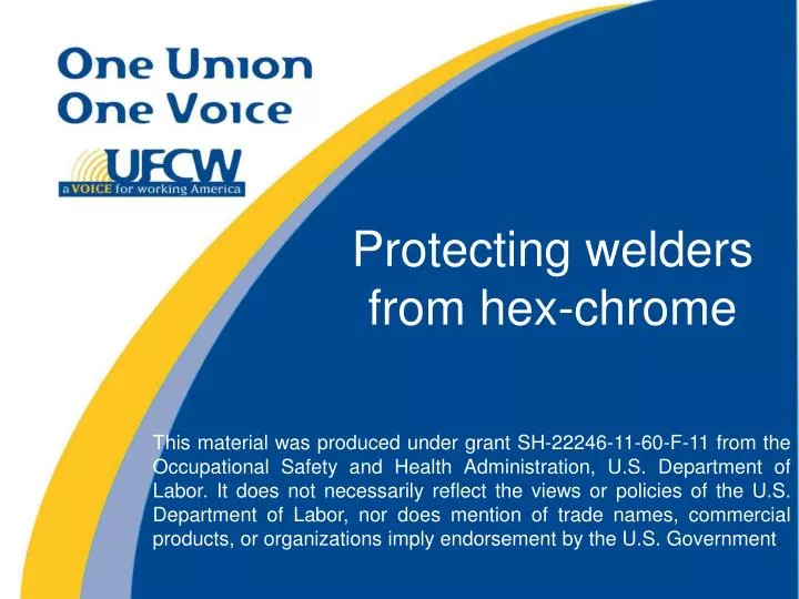 protecting welders from hex chrome