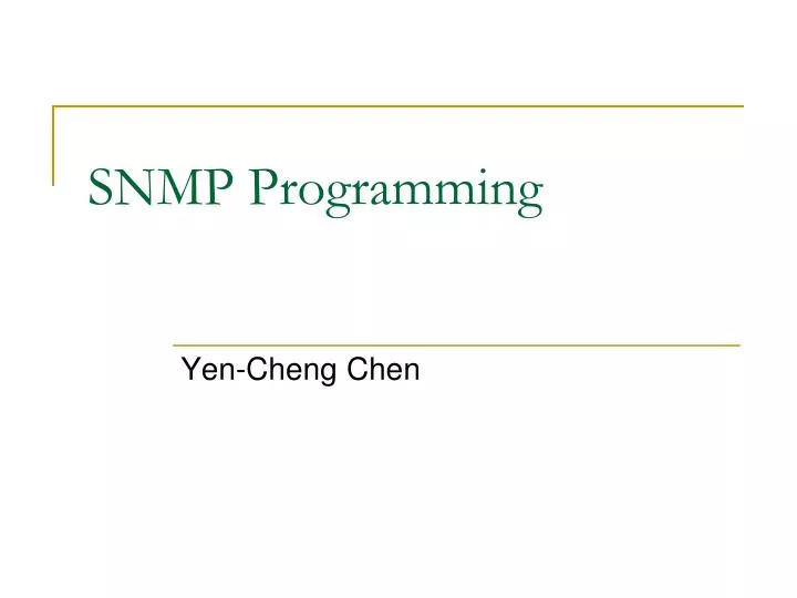 snmp programming