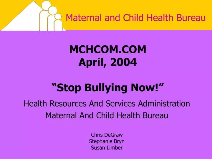 mchcom com april 2004 stop bullying now