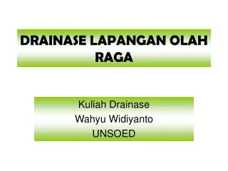 drainase lapangan olah raga