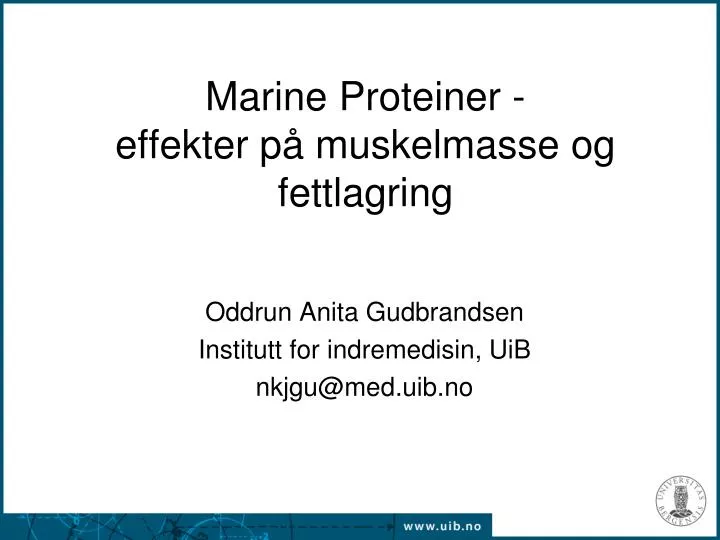 marine proteiner effekter p muskelmasse og fettlagring