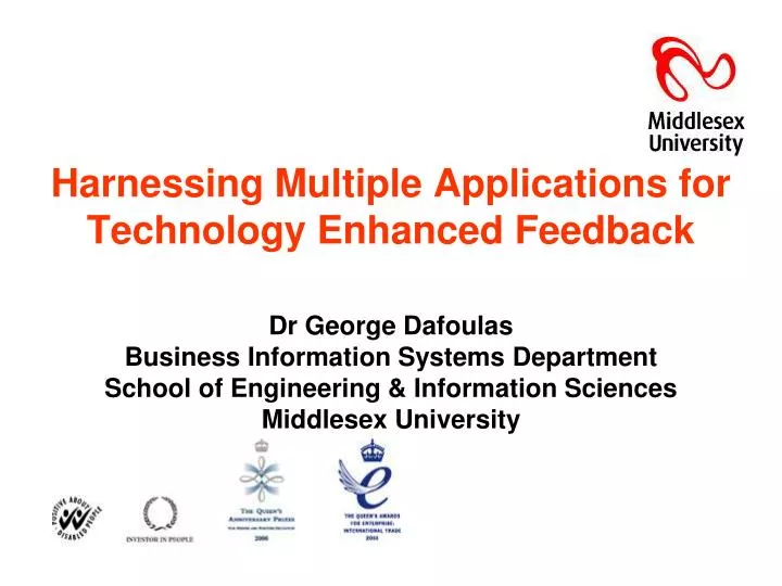 harnessing multiple applications for technology enhanced feedback