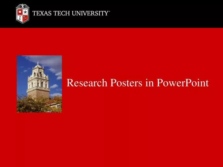 research posters in powerpoint