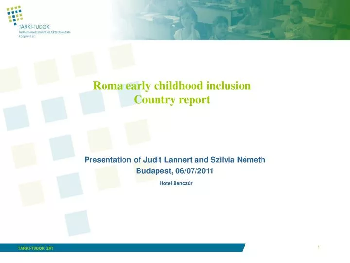 roma early childhood inclusion country report