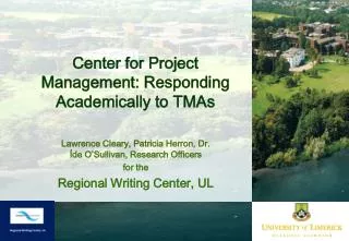Center for Project Management: Responding Academically to TMAs