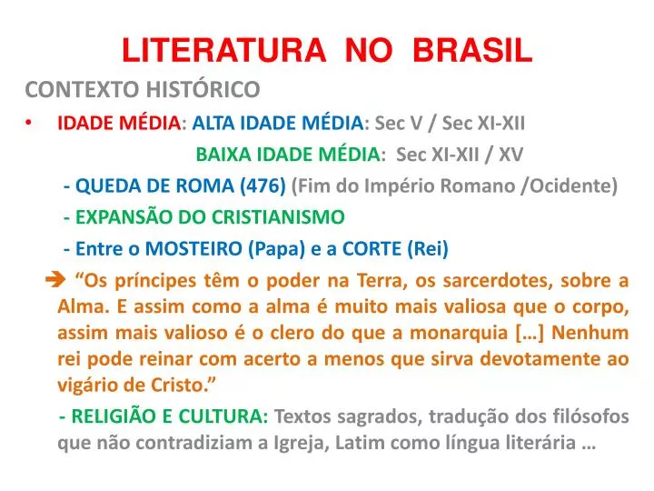 literatura no brasil