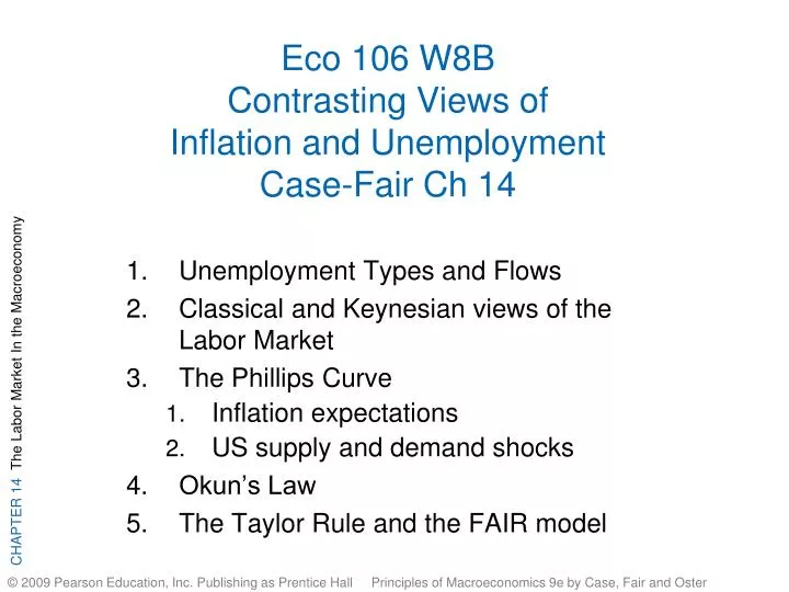 eco 106 w8b contrasting views of inflation and unemployment case fair ch 14