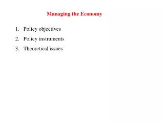 Managing the Economy