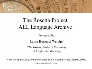 The Rosetta Project ALL Language Archive