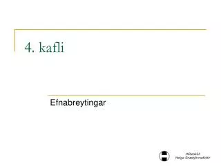 4 kafli