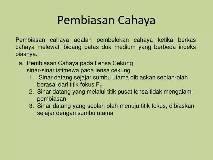 pembiasan cahaya