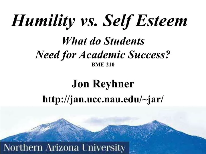 humility vs self esteem