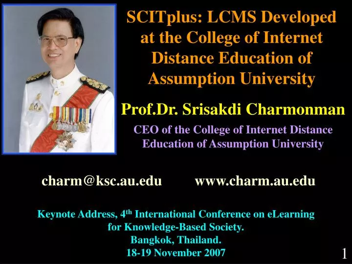 scitplus lcms developed at the college of internet distance education of assumption university