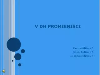 v dh promieni ci