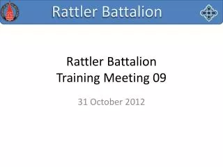 Rattler Battalion Training Meeting 09