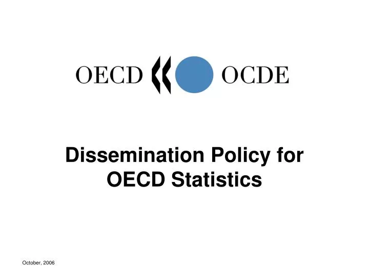 dissemination policy for oecd statistics