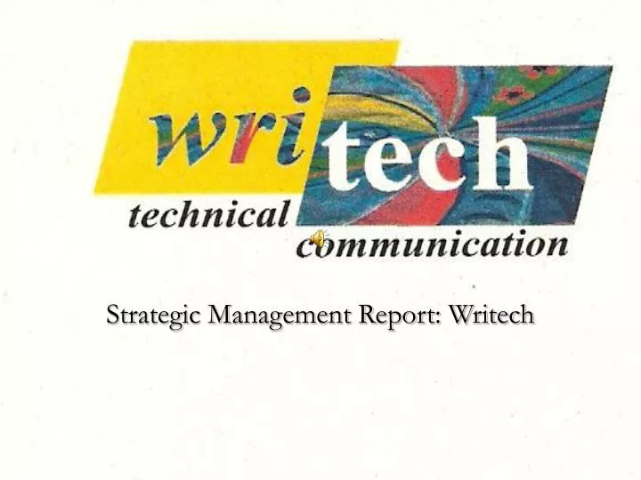 strategic management report writech