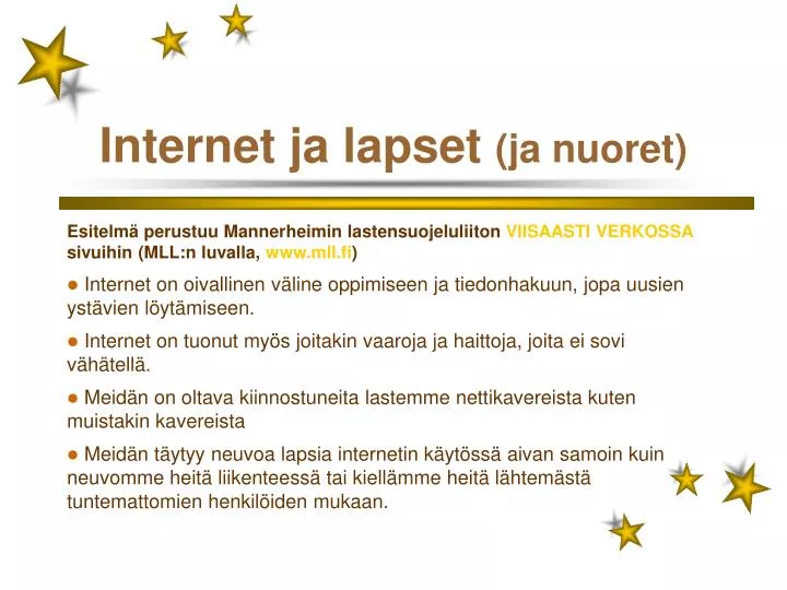 internet ja lapset ja nuoret
