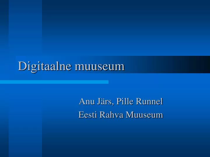 digitaalne muuseum