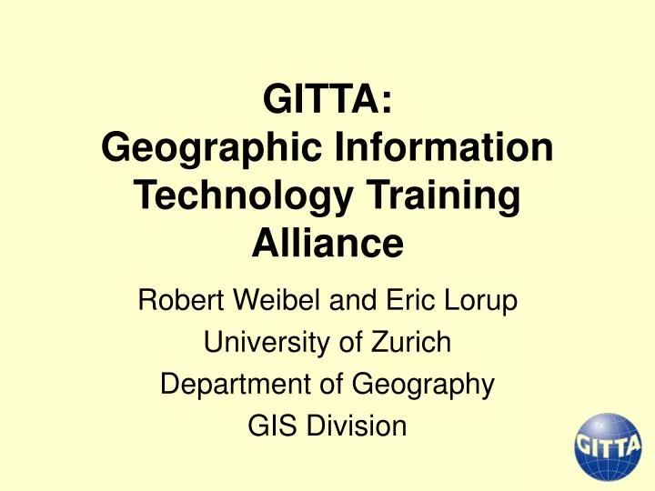 gitta geographic information technology training alliance