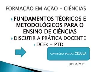 forma o em a o ci ncias
