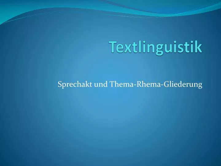 textlinguistik