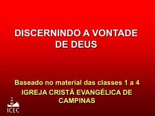 discernindo a vontade de deus