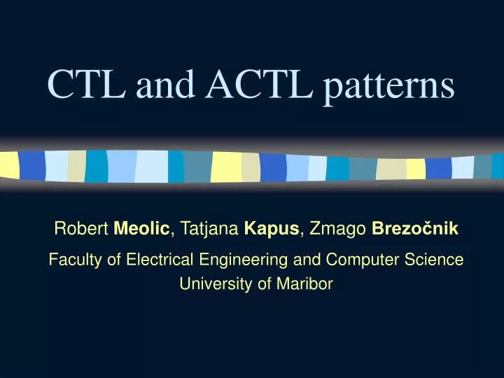 ctl and actl patterns