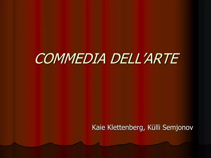 commedia dell arte