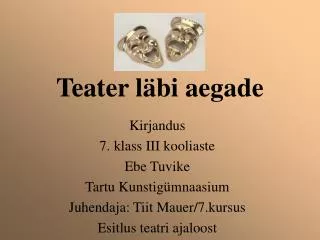 teater l bi aegade