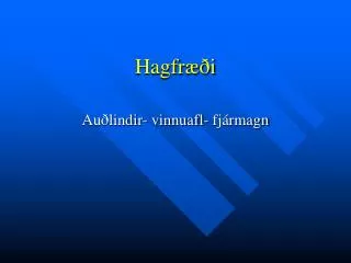 hagfr i