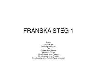 franska steg 1