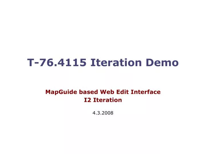 mapguide based web edit interface i2 iteration 4 3 2008