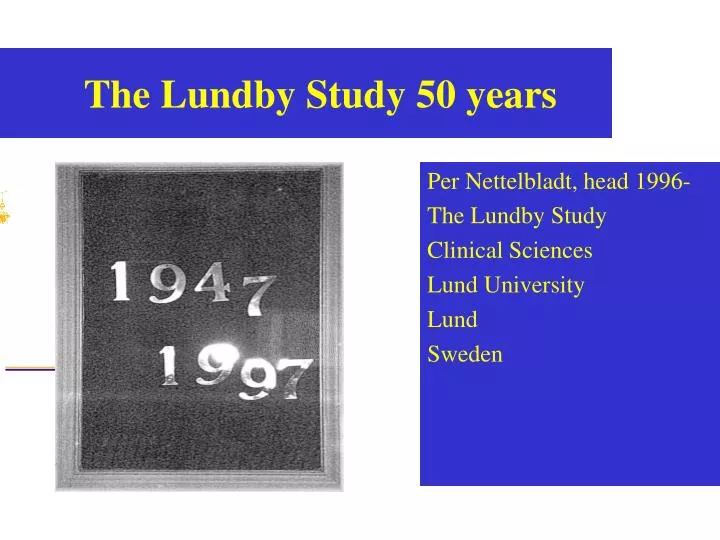 the lundby study 50 years